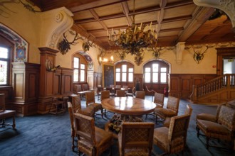 Blue Hall, Bebenhausen Castle, former Cistercian Abbey, monastery complex, interior, OT