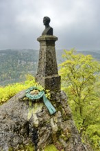 Wilhelm Hauff Memorial, memorial stone for Wilhelm Hauff, Romantic writer and fairy tale poet,