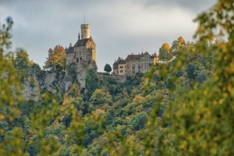 Lichtenstein Castle, also known as Württemberg's fairytale castle, built in the style of