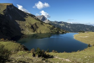 Traualpsee, Allgäu Alps, Tannheim, Tyrol, Austria