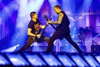 Flemming C. Lund (live guitarist) and Michael Poulsen (singer and guitarist) from Volbeat as part