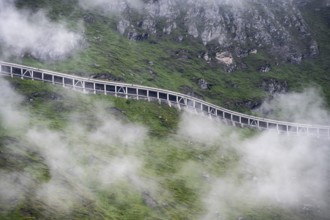 Gallery against falling rocks on the road, Grossglockner High Alpine Road, Hohe Tauern National
