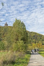 Mountain, forest, path, people, Kaiser-Wilhelm-Denkmal, Porta Westfalica, North Rhine-Westphalia,
