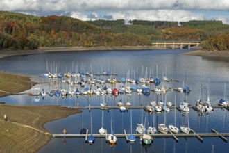 Yachthafen, Sondern, Olpe, Biggesee, Sauerland, North Rhine-Westphalia, Germany