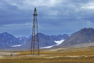 Airship mooring mast for Amundsen-Ellsworth 1926 Transpolar Flight at Ny-Alesund, Oscar II Land,