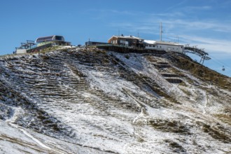 Kanzelwandbahn mountain station, hiking trail, Vorarlberg, Austria