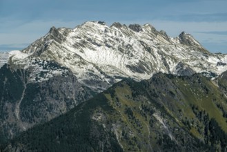 View of Nebelhorn, Oberstdorf, Oberallgäu, Allgäu, Bavaria, Germany