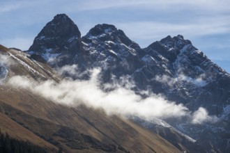 Trettachspitze, Mädelegabel and Hochfrottspitze, near Oberstdorf, Oberallgäu, Allgäu, Bavaria,