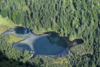 Deep view from Falkenstein to Falkensee near Inzell im Chiemgau, Bavaria, Germany