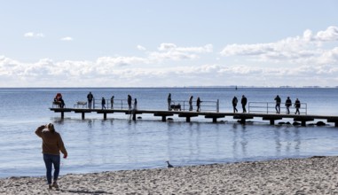 Beach scene on the south beach in sunny autumn weather, Fehmarn island, 18.10.2025, Fehmarn,