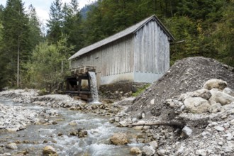 Historische Säge, Gerstruben, Oberstdorf, Allgäu Alps, Oberallgäu, Allgäu, Bavaria, Germany