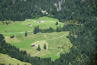 View of Alpe OsterbergOberstdorf, Oberallgäu, Allgäu, Bavaria, Germany