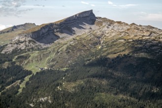 View from Fellhorn to Hoher Ifen in Kleinwalsertal, Oberstdorf, Oberallgäu, Allgäu, Bavaria,