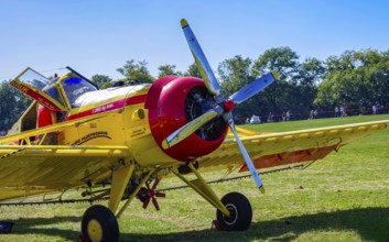 A PZL-106 AR Kruk agricultural aircraft with the registration D-FOAB and the original registration