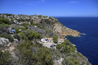 View of the Mediterranean Sea from Cabo de la Nao, near Jávea or Xàbia, Alicante province,