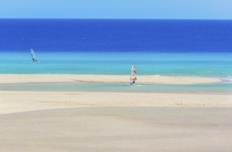Windsurf, Sotavento Beach, Fuerteventura, Jandia, Canary Islands, Spain