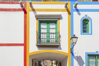 Colourful houses, Puerto de Mogan, Gran Canaria, Canary Islands, Spain