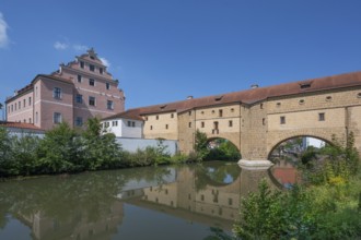 On the left, the Electoral Palace, with so-called city glasses, late medieval water gate building