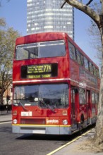 Red double-decker bus, a routemaster, London, England, Great Britain