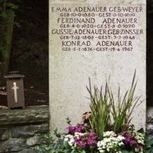 Grave of Konrad Adenauer and the Adenauer family at the Rhöndorfer Waldfriedhof, Bad Honnef, North