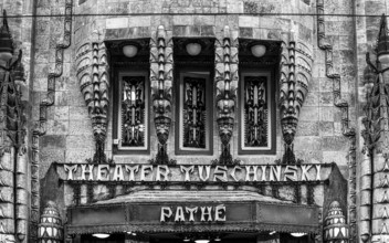 Black and white photography, Tuschinski Theatre, Pathé Tuschinski, traditional cinema in the Art
