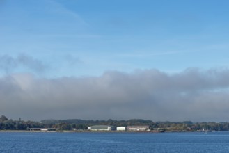 MFG 5 area on the fjord, Kiel Fjord, Holtenau district, Kiel, Baltic Sea, former naval aviation
