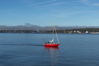 Kiel Fjord, Holtenau district, Kiel, Baltic Sea, high bridge over Kiel Canal, NOK, waterway,