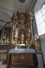 Baroque side altar, created 1726 to 1727, Nativity Church, fortified church, third largest