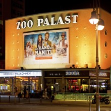 The important cinema Zoo Palast in the evening, Charlottenburg, City-West, Berlin, Germany