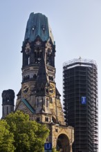 Kaiser Wilhelm Memorial Church with equipped new church tower, Berlin, Germany