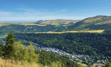 Auvergne Volcanoes Regional Park. Village of Mont-Dore in Sancy Massif. Puy de Dome. Auvergne.