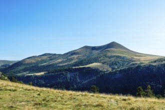 Auvergne Volcanoes Regional Park. The Monts Dore . Puy de Dome. Auvergne Rhone Alpes. France