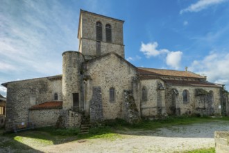 Dore l'église village. Saint Blaise church, Puy de Dome, Auvergne Rhone Alpes, France