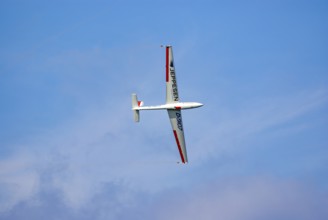 A Marganski MDM-1 Fox glider with the registration D-9107 during a flight demonstration as part of