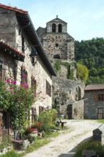 Saint Andre de Chalencon village. Street of Chalencon. Haute Loire. Auvergne Rhone Alpes. France