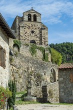 Saint Andre de Chalencon village. Chapel of Chalencon. Haute Loire. Auvergne Rhone Alpes. France