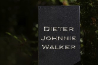 Gravesite, grave of Dieter Johnnie Walker, Waldfriedhof, Stuttgart, Baden-Württemberg, Germany