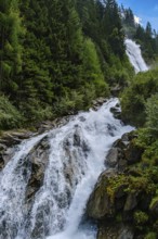 Horlachbach and Stuibenfall between Umhausen and Niederthai in the Middle Ötztal, Tyrol, Austria