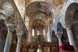 Pantanassa Monastery from the 15th century AD, magnificent frescoes adorn the church, ornate