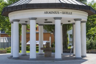 Fountain temple of the Arminius spring, Bad Lippspringe, climatic spa town, Westphalia, North