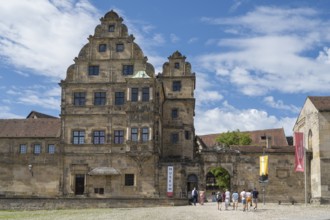 Historical Museum, Alte Hofhaltung, People in front of the museum, Cathedral Square, UNESCO World
