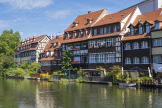Historic buildings on the River Regnitz, Little Venice, Old Town, UNESCO World Heritage Site,