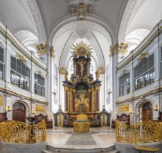 St Michael's Church, Michel, Baroque Church of St Michael, Baroque altar area with golden