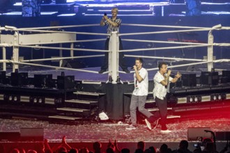 Vincent Stein and Dag-Alexis Kopplin (both from SDP) at FiNCH's Arena Tour 2025 at the ZAG Arena in