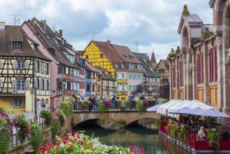 Petite Venise with the Lauch canal in the old town, Colmar