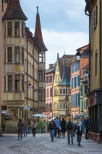 Pedestrians in the old town of Colmar