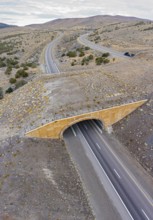 Wells, Nevada - A wildlife overpass on Interstate 80 east of Wells allows elk, deer, mountain lions