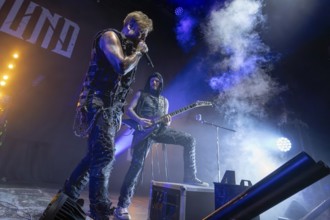 Johannes Johnny Stecker, Singer and Felix Klemisch, Guitarist, Soulbound, Metal Band, D, live at