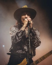 Singer Justin Hawkins from The Darkness live on Dreams On Toast Tour at Metropol Berlin on 10