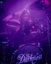 Drummer Rufus Tiger Taylor from The Darkness live on Dreams On Toast Tour at Berlin Metropol on